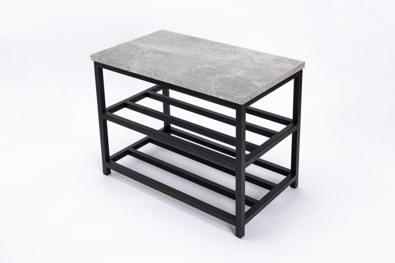 Szafka Ławka na Buty Z Siedziskiem MetalHouse Nowoczesna Metalowa CZARNY