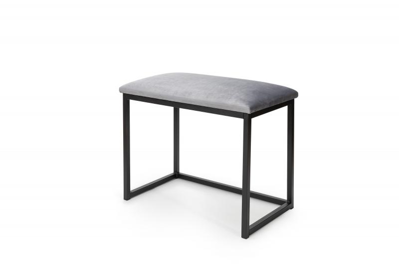 Ławka Szafka Metalowa Tapicerowana Welurowe Siedzisko Wielekolorów 60 cm