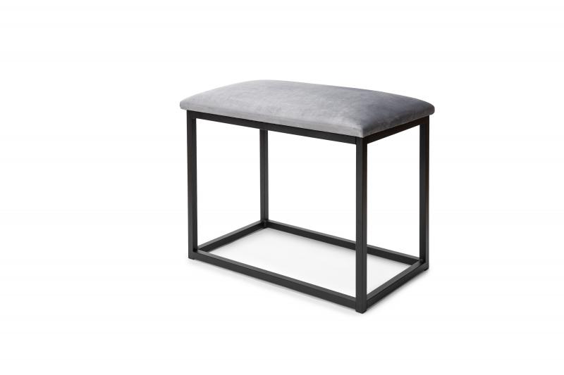 Ławka Szafka Metalowa Tapicerowana Welurowe Siedzisko Wielekolorów 60 cm