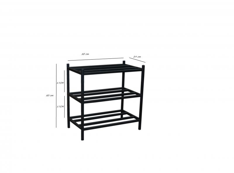 Szafka Regał Na Buty Metalowa Czarna