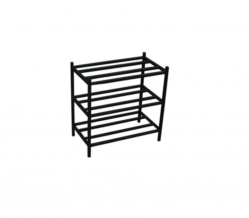 Szafka Regał Na Buty Metalowa Czarna