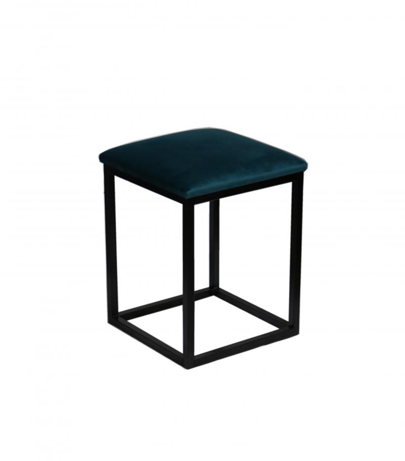 Taboret Taborety Stołek Kuchenny Metalowy Welur