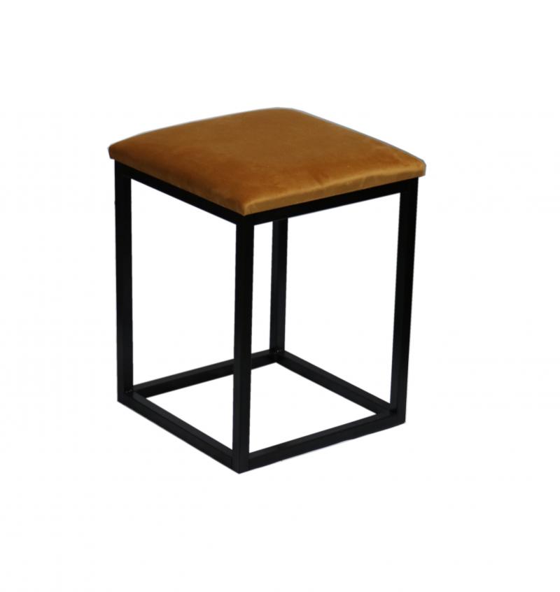 Taboret Taborety Stołek Kuchenny Metalowy Welur