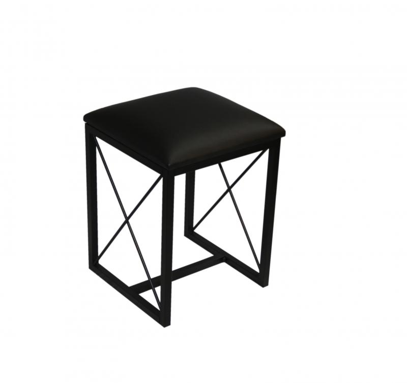 Taboret Taborety Stołek Kuchenny Metalowy Czarny