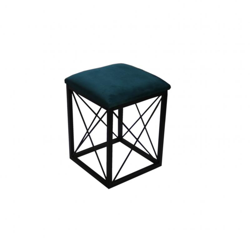 Taboret Taborety Stołek Kuchenny Metalowy Welur