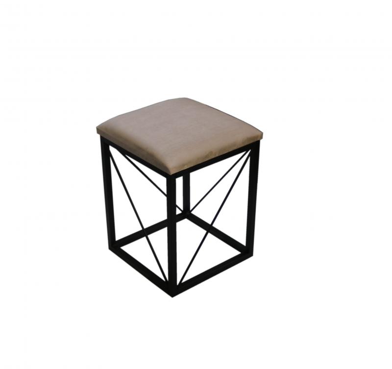 Taboret Taborety Stołek Kuchenny Metalowy Welur