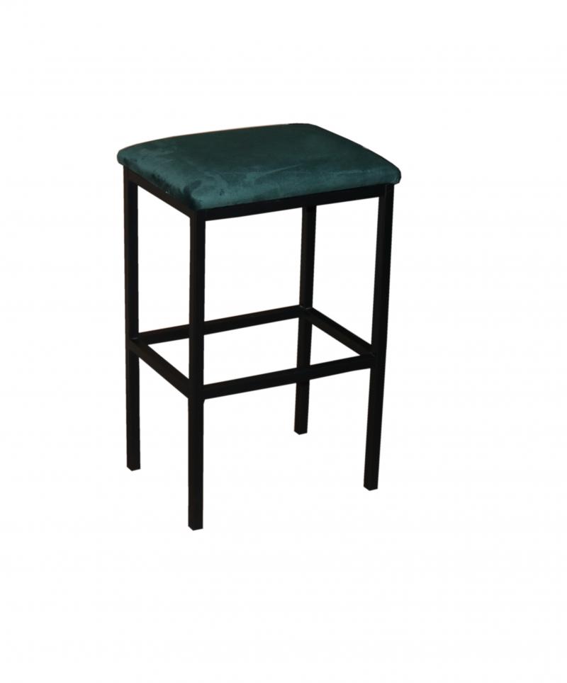 Hoker Stołek Barowy Metalowy Tapicerowany Welurowe Siedzisko Produkt PL