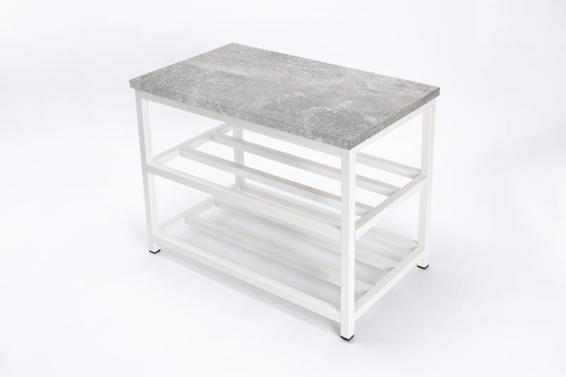 Szafka Ławka na Buty Z Siedziskiem Nowoczesna Metalowa Loftowa BIAŁA